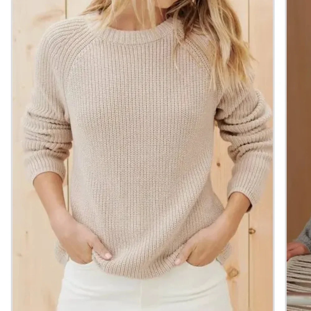 Jenni Kayne Beige Fisherman’s Sweater - Picture 1 of 4